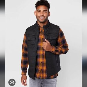 BUCKLE BLACK COATED MOTO VEST SIZE LARGE